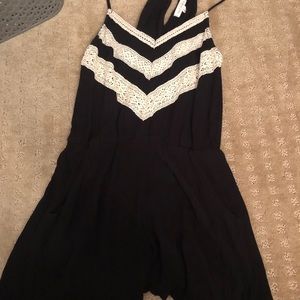 Black and white romper